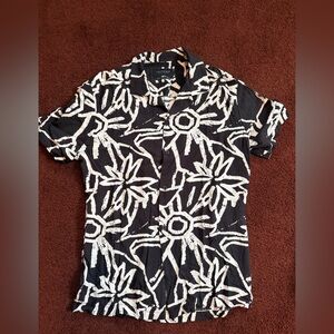 Cactus Black and White Abstract Shirt